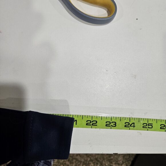 Rafaella Vintage Nautical Blue Stretch Cropped Jacket Shoulder Pads Size 10 - Picture 12 of 12